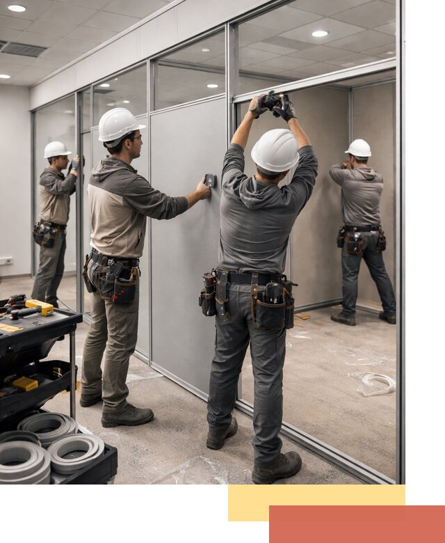 Мобильные офисные перегородки под ключ в Азнакаево