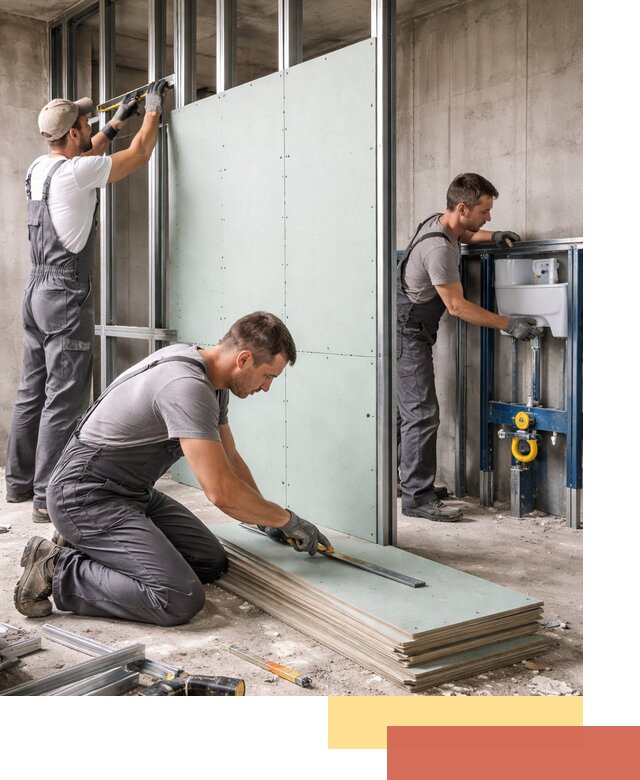 Монтаж и ремонт сантехнических перегородок в Азнакаево