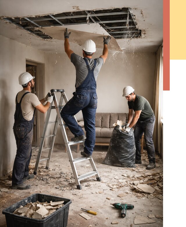 Демонтаж гипсокартонного потолка в Азнакаево от 431 руб. за м2 — ОТДЕЛОЧНИК-Знк