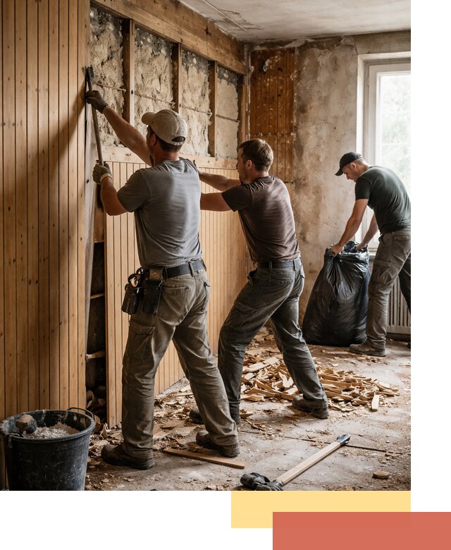 Демонтаж вагонки и вывоз материалов в Азнакаево