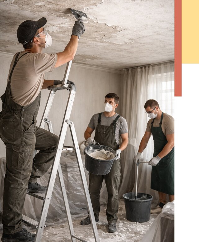 Удаление побелки с потолка в Азнакаево от 2566 руб. быстро и недорого | ОТДЕЛОЧНИК-Знк