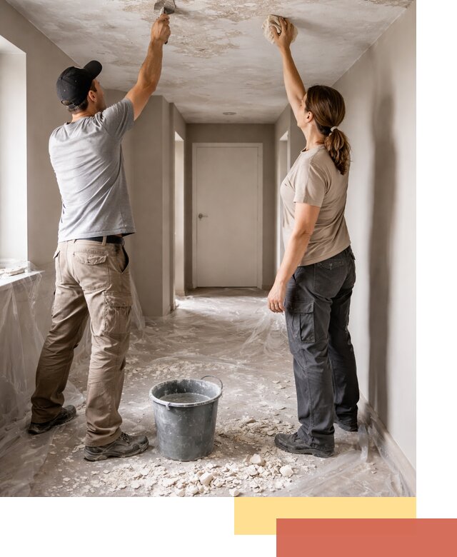 Удаление побелки с потолка в Азнакаево — быстро и аккуратно