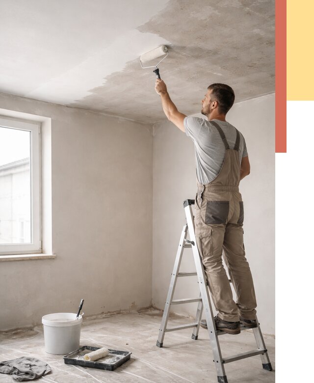 Грунтовка потолка в Азнакаево от 2566 руб. — быстро и недорого | ОТДЕЛОЧНИК-Знк