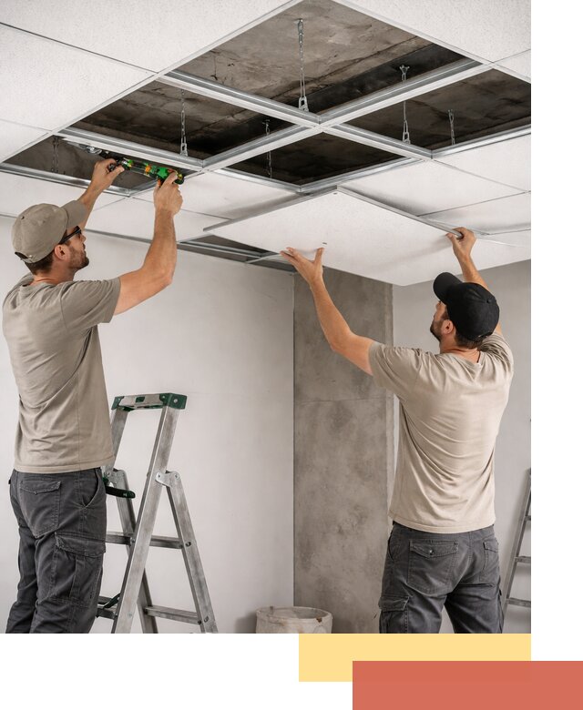 Монтаж потолка Армстронг под ключ в Азнакаево