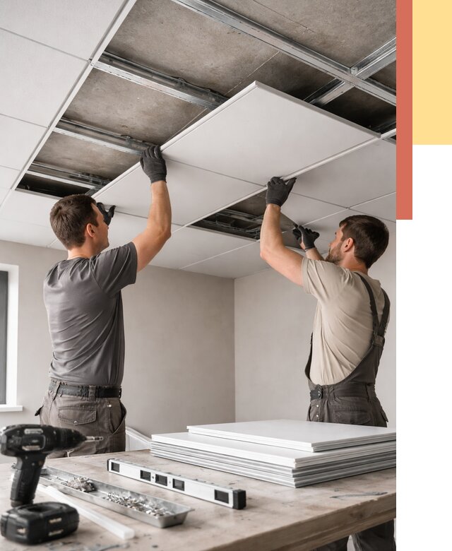 Монтаж кассетного потолка в Азнакаево от 4618 руб/м2 — установка и сборка | ОТДЕЛОЧНИК-Знк