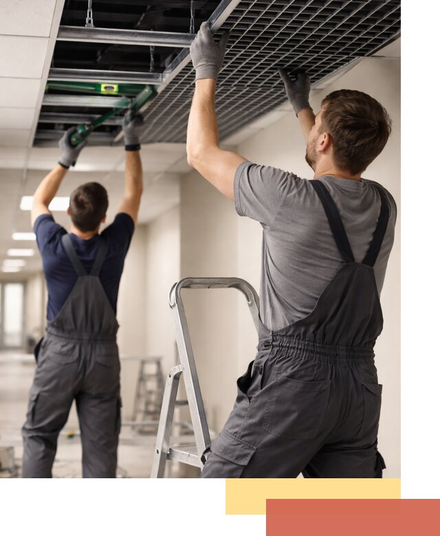 Монтаж потолка Грильято в Азнакаево: установка под ключ качественно