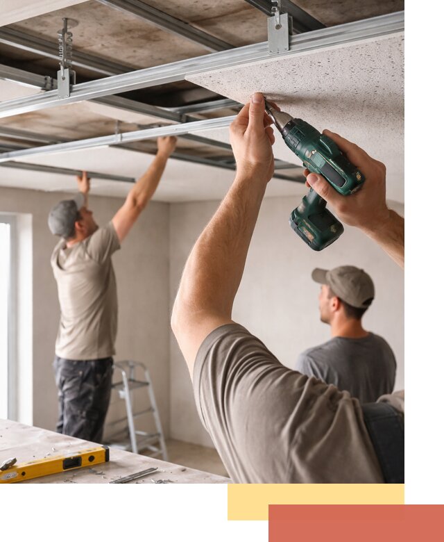 Монтаж акустического потолка в Азнакаево под ключ