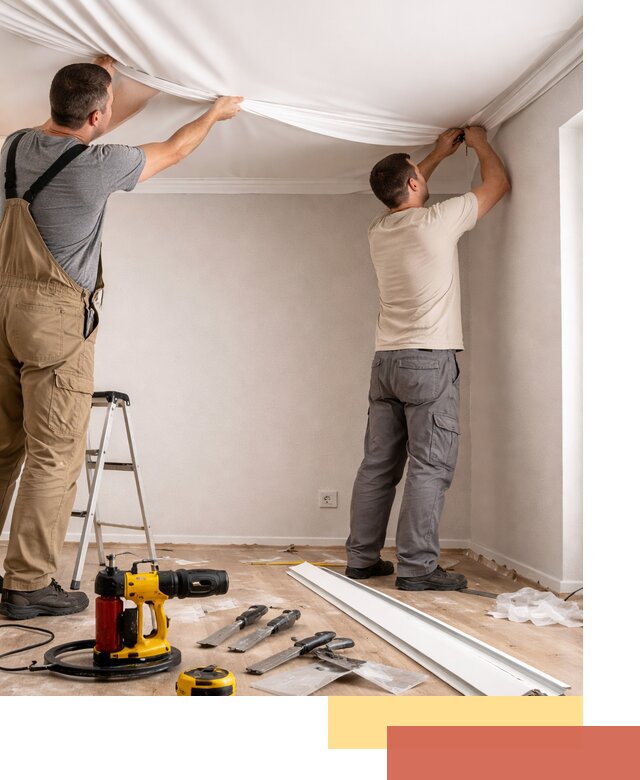 Монтаж ПВХ натяжного потолка в Азнакаево качественно и быстро