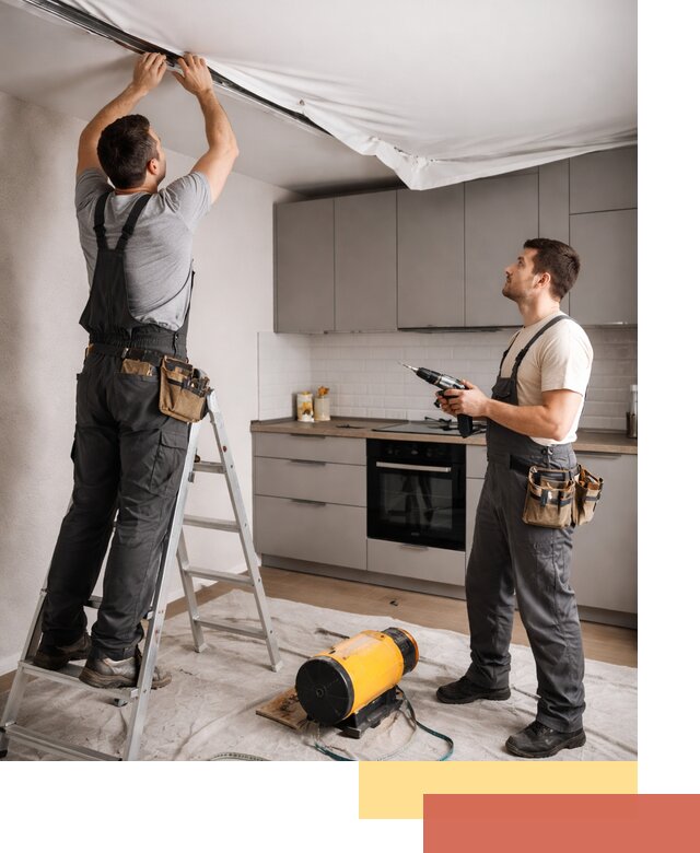 Монтаж натяжного потолка на кухне в Азнакаево