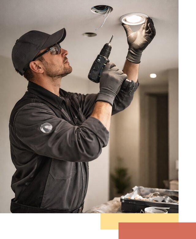 Установка точечных светильников в натяжной потолок в Азнакаево