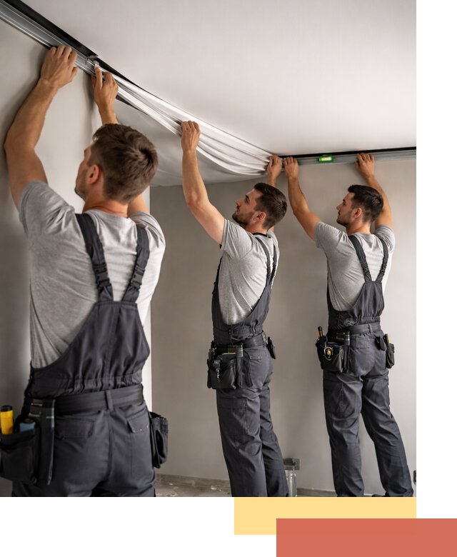 Теневые натяжные потолки в Азнакаево: монтаж и отделка быстро и качественно