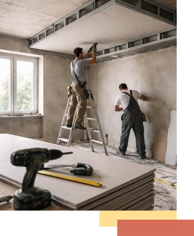 Двухуровневый потолок из гипсокартона в Азнакаево