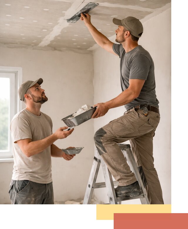 Шпаклевка потолка из гипсокартона в Азнакаево качественно и быстро