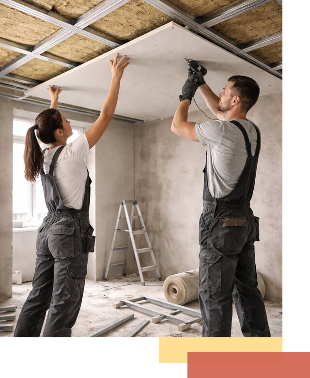 Звукоизоляция потолка из ГКЛ в Азнакаево профессионально и надежно