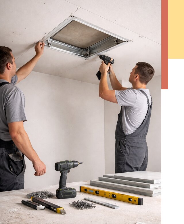 Установка люка в потолок ГКЛ в Азнакаево от 2566 руб. под ключ | ОТДЕЛОЧНИК-Знк