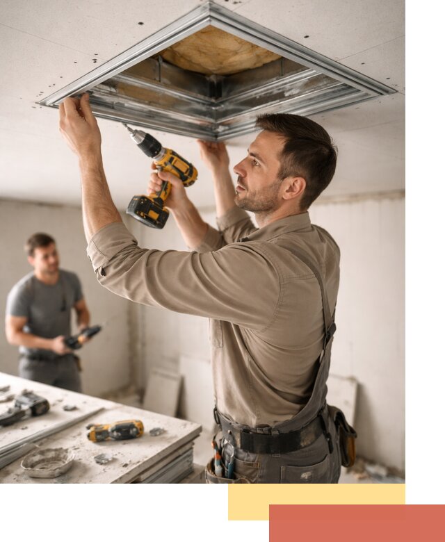 Монтаж люка в потолок из ГКЛ в Азнакаево