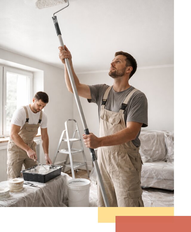 Покраска потолка водоэмульсионной краской в Азнакаево