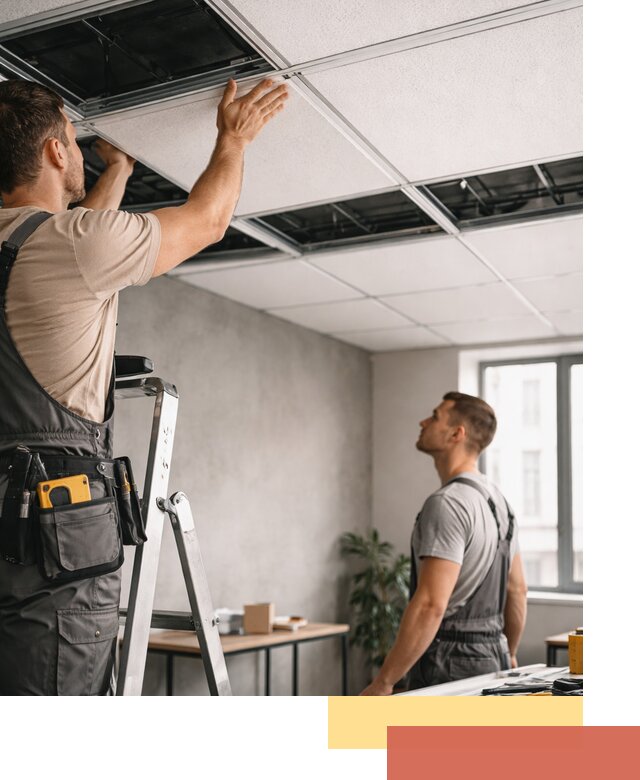 Монтаж потолочной плитки в Азнакаево качественно и в срок