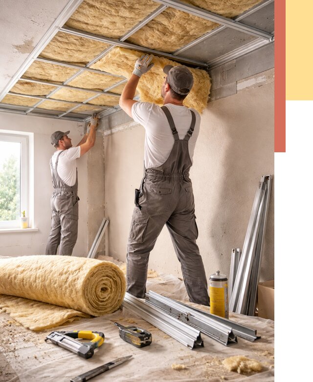 Утепление потолка в Азнакаево от 7389 руб/м2 — недорого, быстро, под ключ | ОТДЕЛОЧНИК-Знк