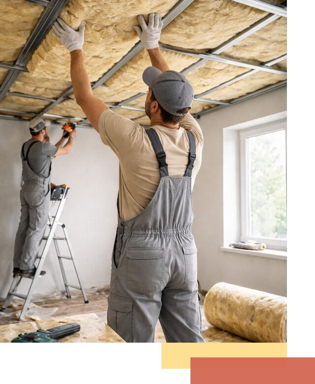 Утепление потолка под ключ в Азнакаево качественно и быстро