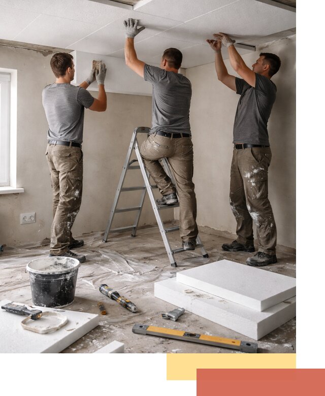 Утепление потолка пенопластом в Азнакаево быстро и качественно