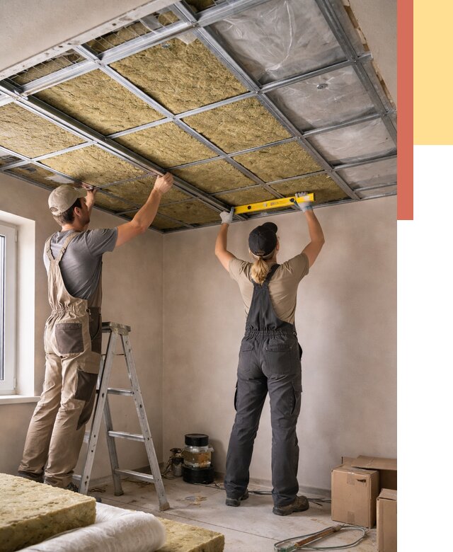 Шумоизоляция потолка в Азнакаево от 1283 руб. под ключ — услуги ОТДЕЛОЧНИК-Знк