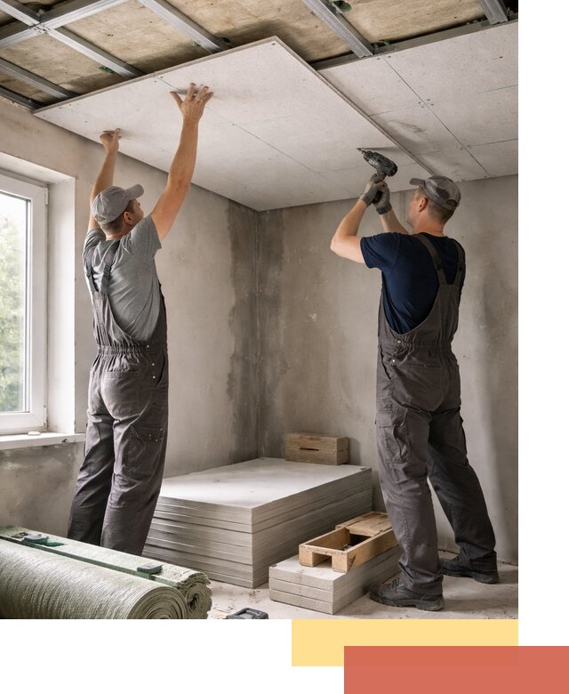 Шумоизоляция потолка панелями ЗИПС в Азнакаево